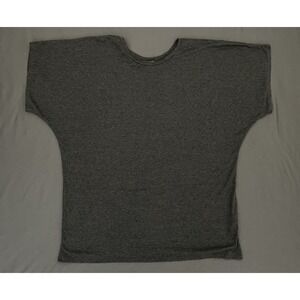 Thanth Womens Loose Fit Classic Tunic Gray Stretchy Top Shirt Plus Size 4XL